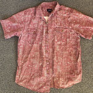 100% Cotton Button Down T-shirt Men's L